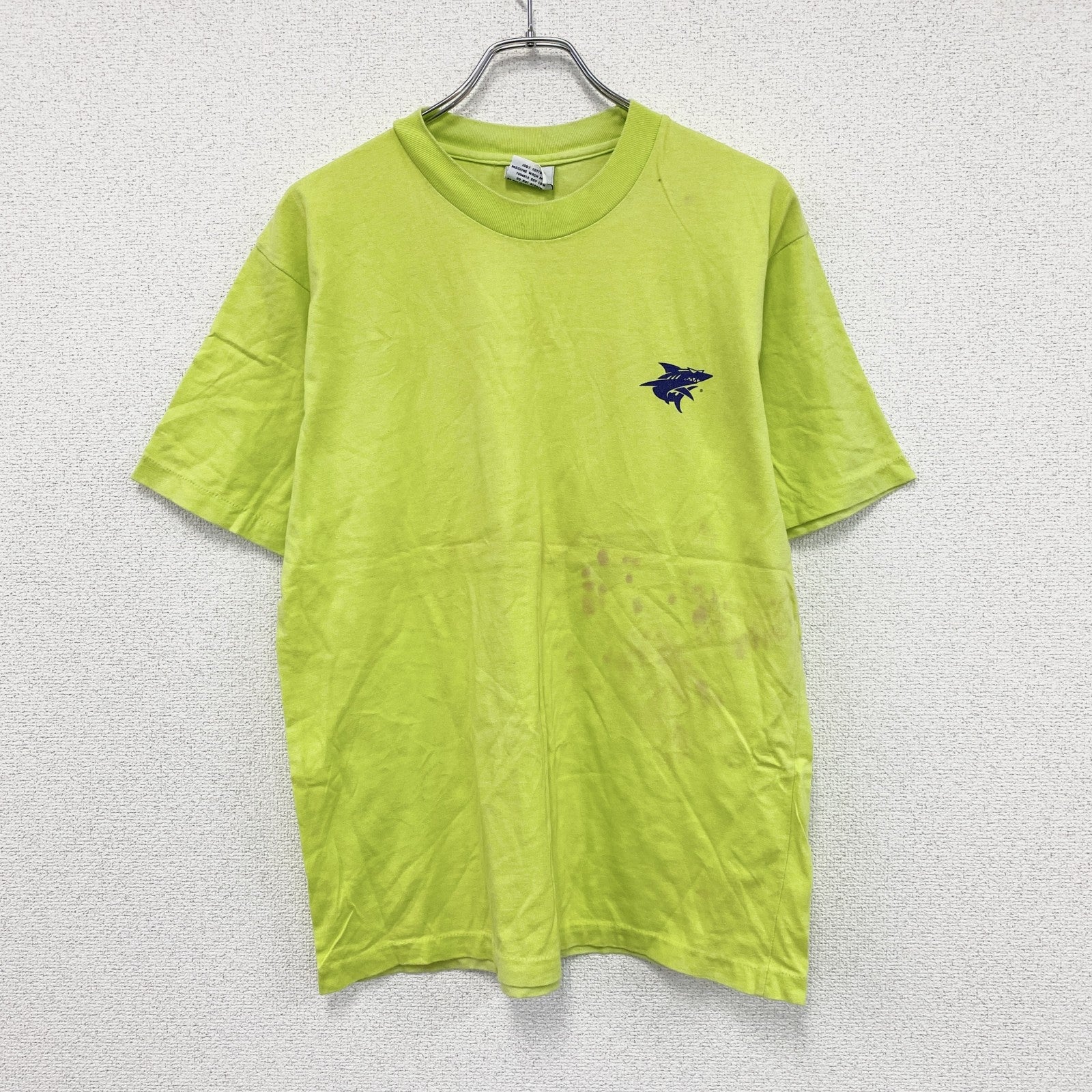 ～90s　MAUI&Sons　半袖プリントTシャツ　シングルステッチ　サメ　ヴィンテージ　緑　ライトグリーン　Lサイズ