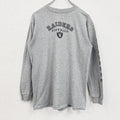古着 used　NFL　長袖プリントTシャツ　クルーネック　レトロデザイン　スポーツ　フットボール　灰　グレー　XLサイズ