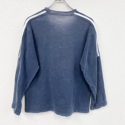00s　adidas　アディダス　スウェット/トレーナー　フェード　パフォーマンスロゴ　デカロゴ　紺　ネイビー　Lサイズ