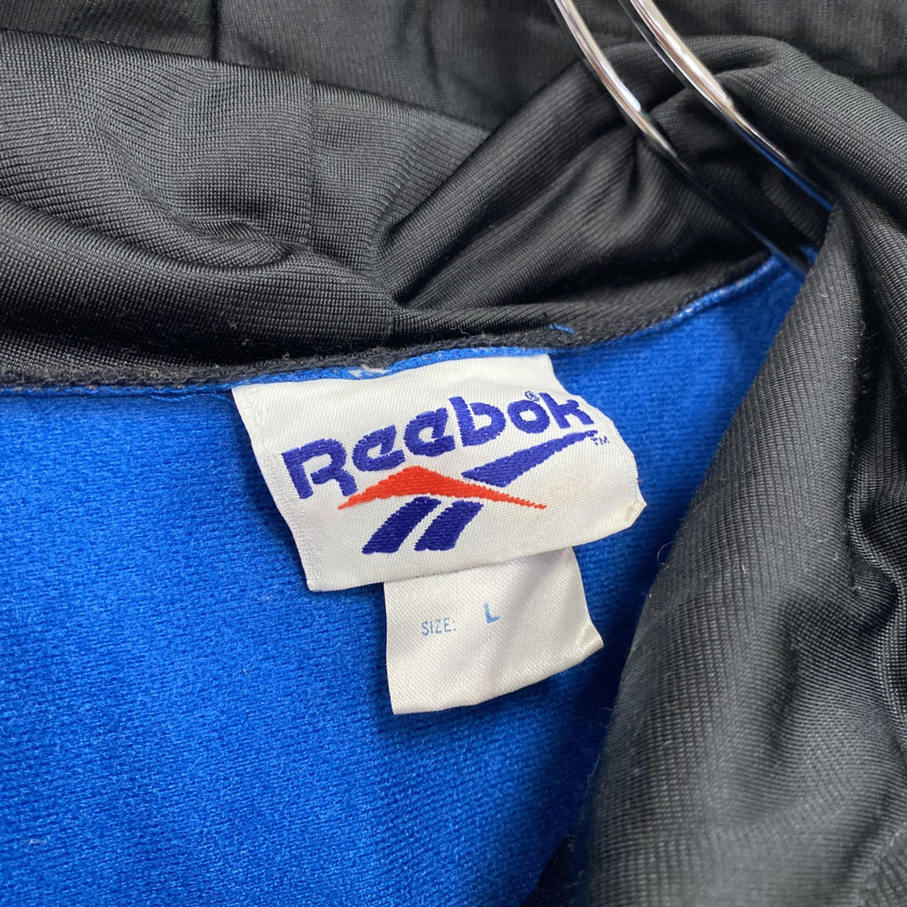～90s　Reebok　リーボック　ハーフジップトラックジャケット/ジャージパーカー　ヴィンテージ　青　ブルー　Lサイズ