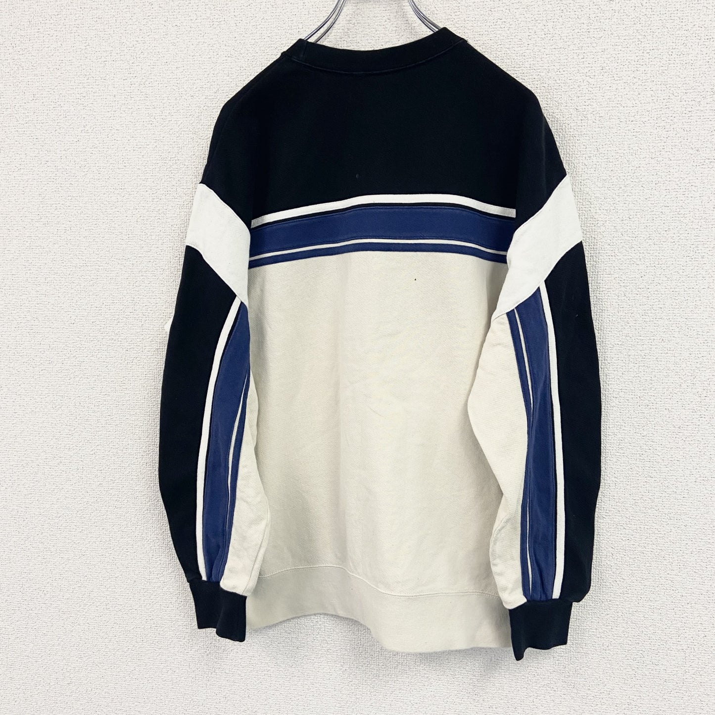 FILA　フィラ　スウェット/トレーナー　バイカラー　白　ホワイト　黒　ブラック　Fサイズ