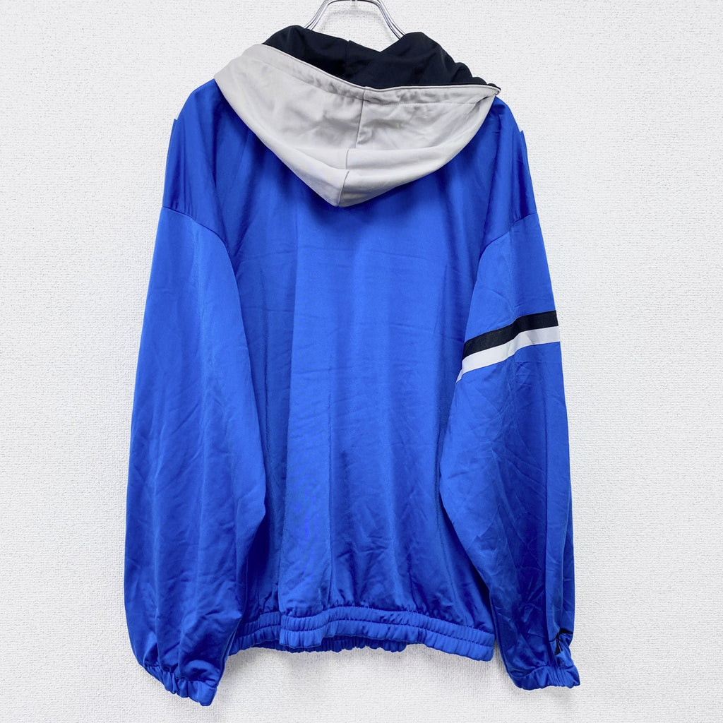 ～90s　Reebok　リーボック　ハーフジップトラックジャケット/ジャージパーカー　ヴィンテージ　青　ブルー　Lサイズ