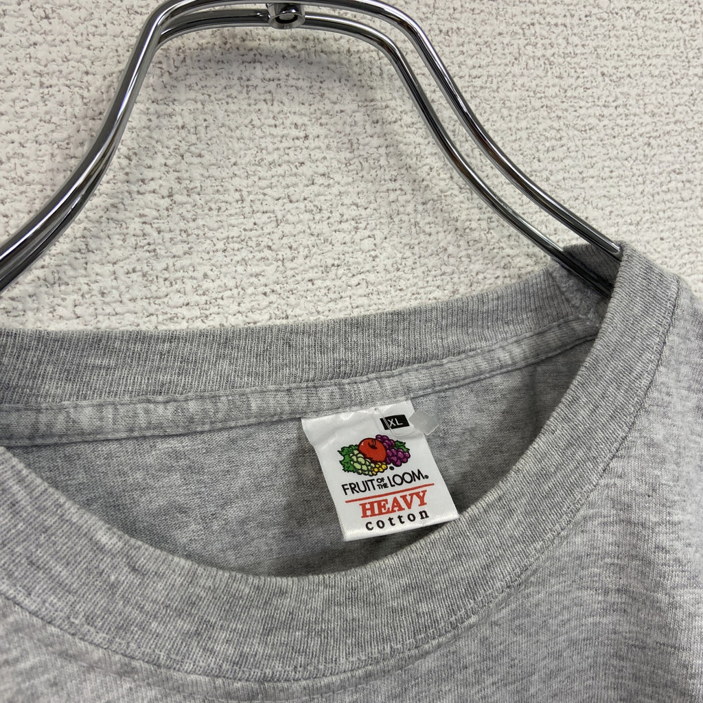 古着 used　FRUIT OF THE LOOM　半袖プリントTシャツ　アイルランド　クルーネック　レトロ　グレー　XLサイズ