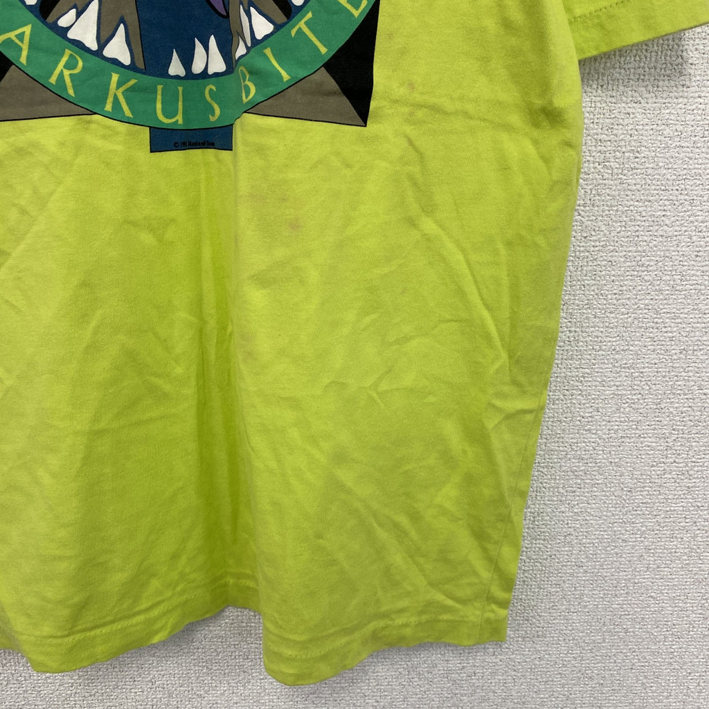 ～90s　MAUI&Sons　半袖プリントTシャツ　シングルステッチ　サメ　ヴィンテージ　緑　ライトグリーン　Lサイズ