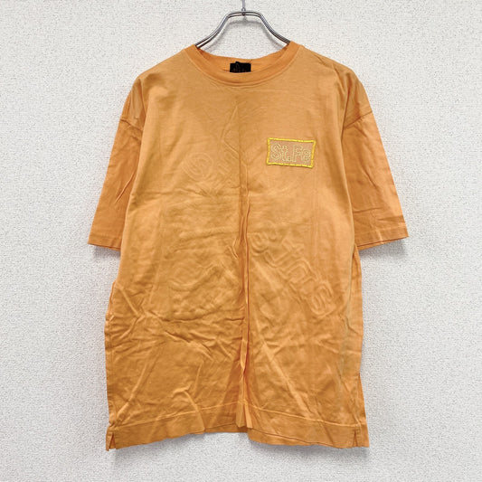 90s　santa fe　サンタフェ　半袖Tシャツ　刺繍ロゴ　デカロゴ　ヴィンテージ　オレンジ