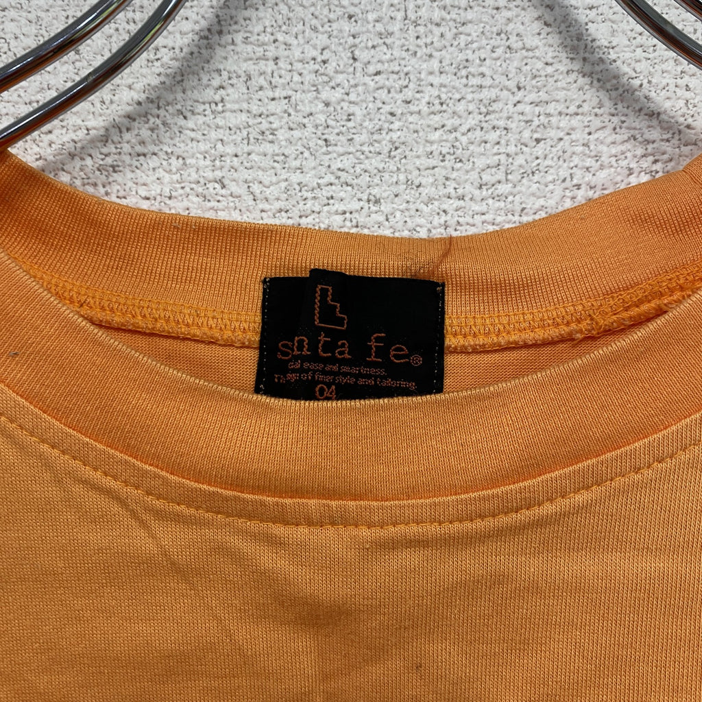 90s　santa fe　サンタフェ　半袖Tシャツ　刺繍ロゴ　デカロゴ　ヴィンテージ　オレンジ