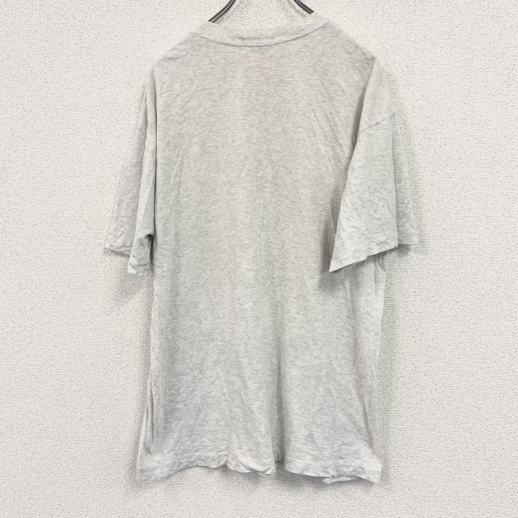 SergioTacchini　半袖プリントTシャツ　シングルステッチ　霜降りグレー　Lサイズ