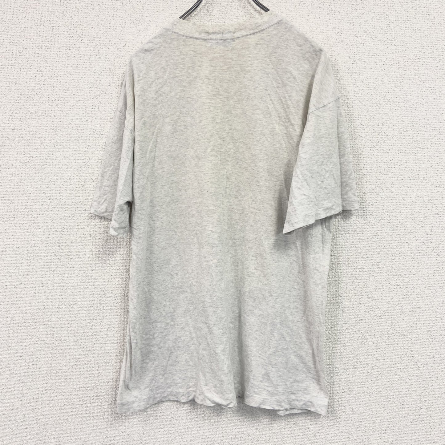 SergioTacchini　半袖プリントTシャツ　シングルステッチ　霜降りグレー　Lサイズ