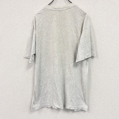 SergioTacchini　半袖プリントTシャツ　シングルステッチ　霜降りグレー　Lサイズ