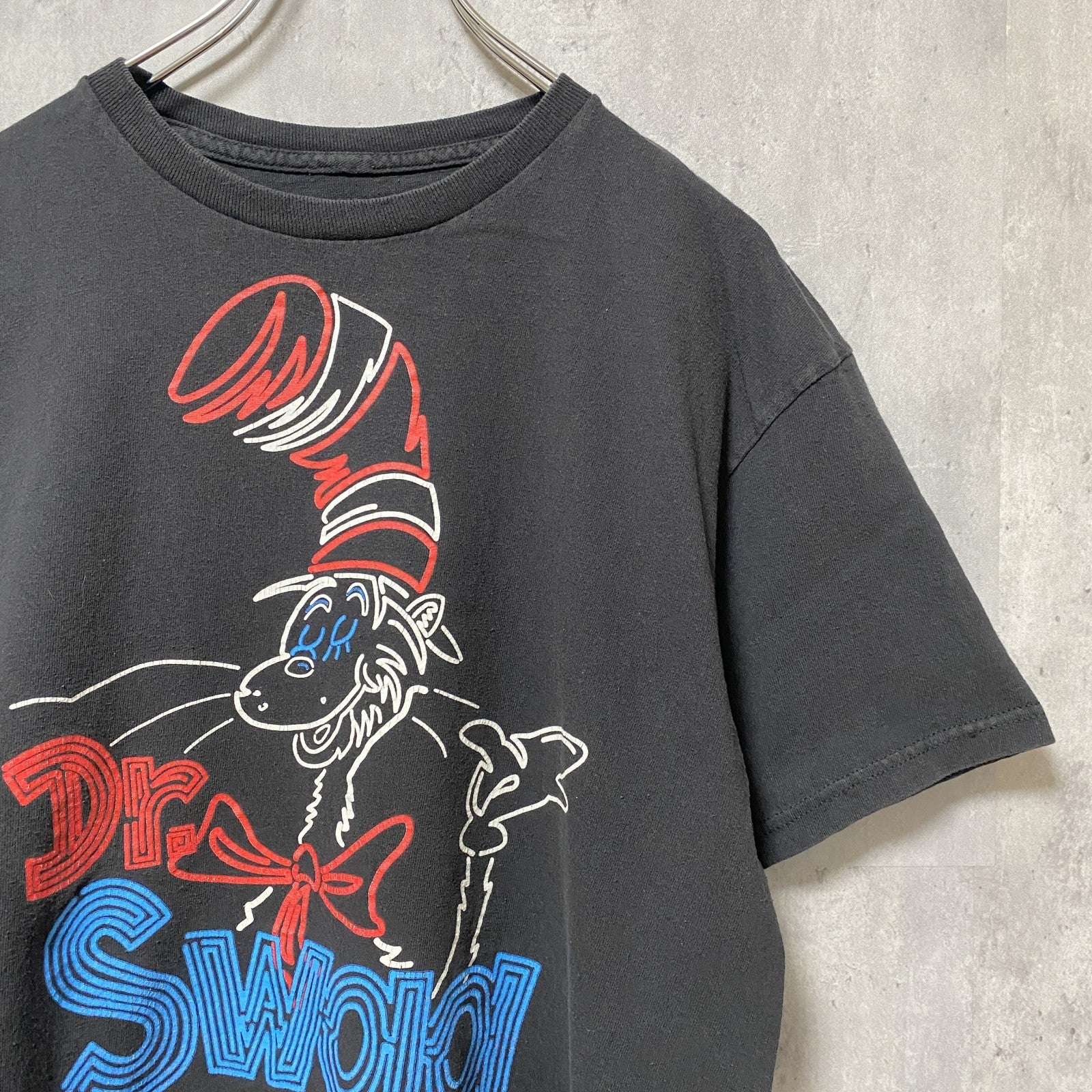 古着 used　Dr.Swag　ドクタースワッグ　半袖プリントTシャツ　クルーネック　黒　ブラック　春夏服　Lサイズ