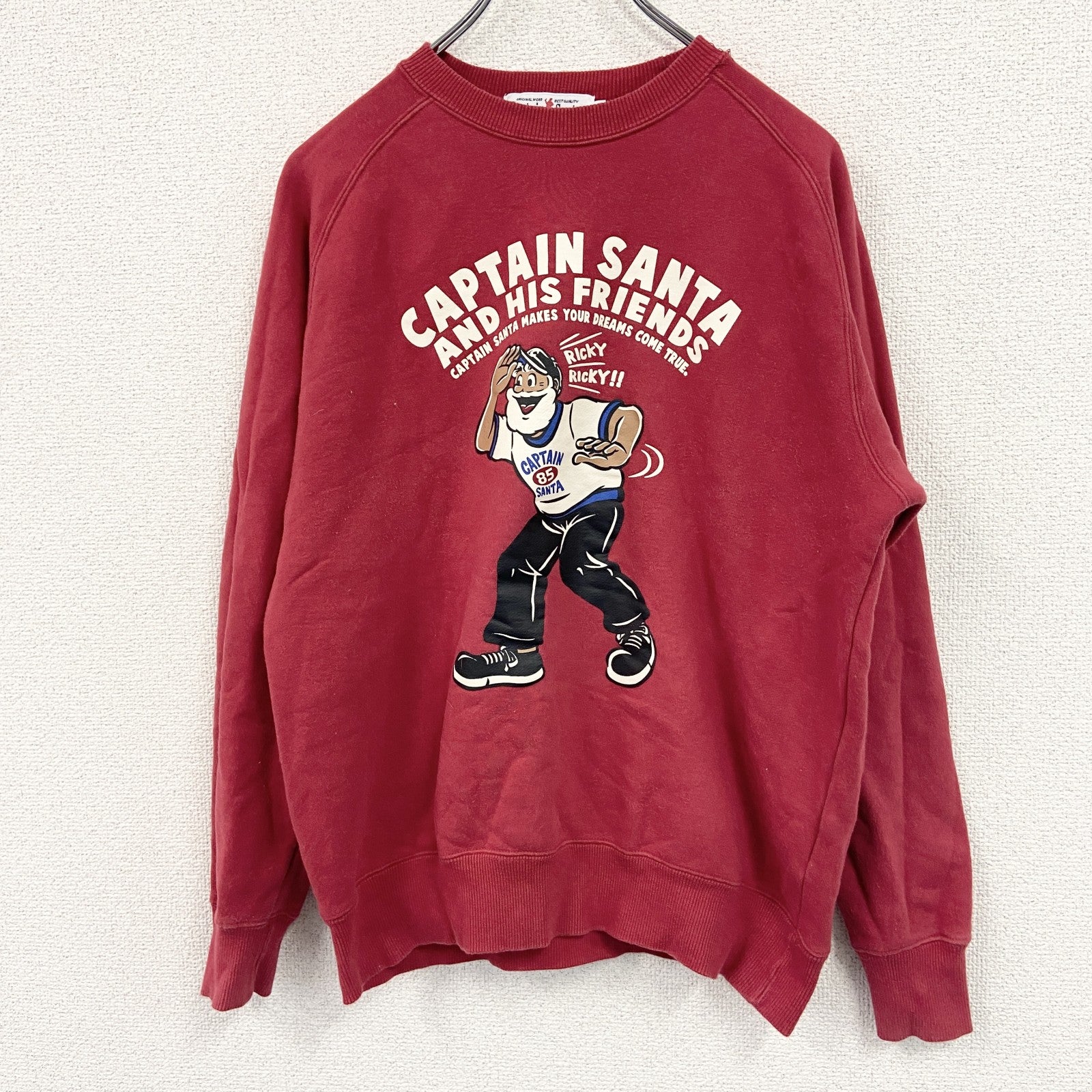 Captain Santa　キャプテン サンタ　スウェット/トレーナー　赤　レッド　Mサイズ