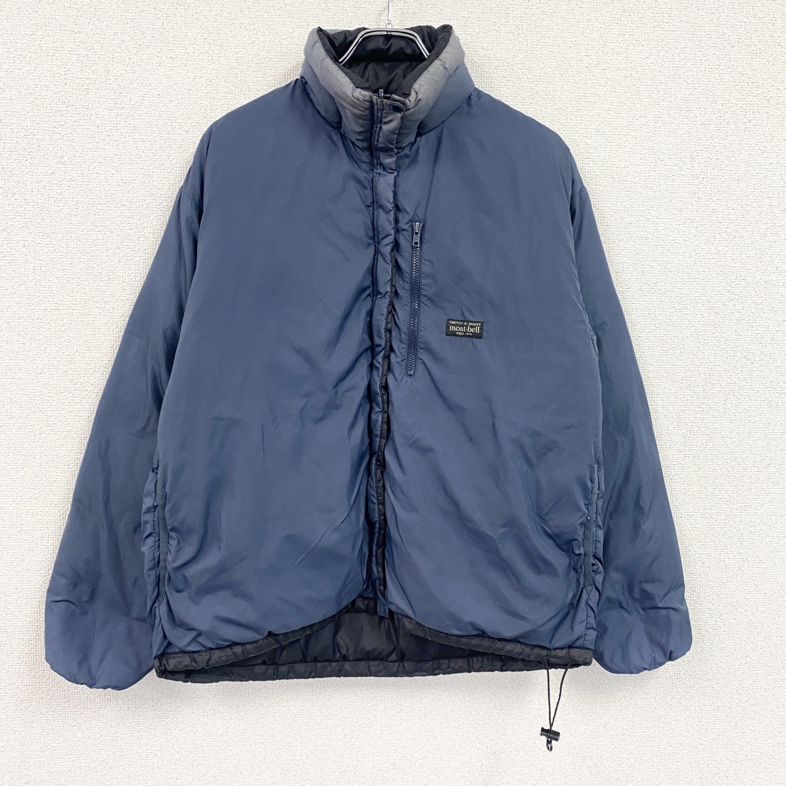 Mont-bell　モンベル　リバーシブルダウンジャケット　ダウン90％　紺　ネイビー　黒　ブラック　Mサイズ