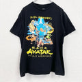 古着 used　アバター 伝説の少年アン　AVATAR　半袖アニメプリントTシャツ　レトロ　クルーネック　黒　ブラック　Mサイズ