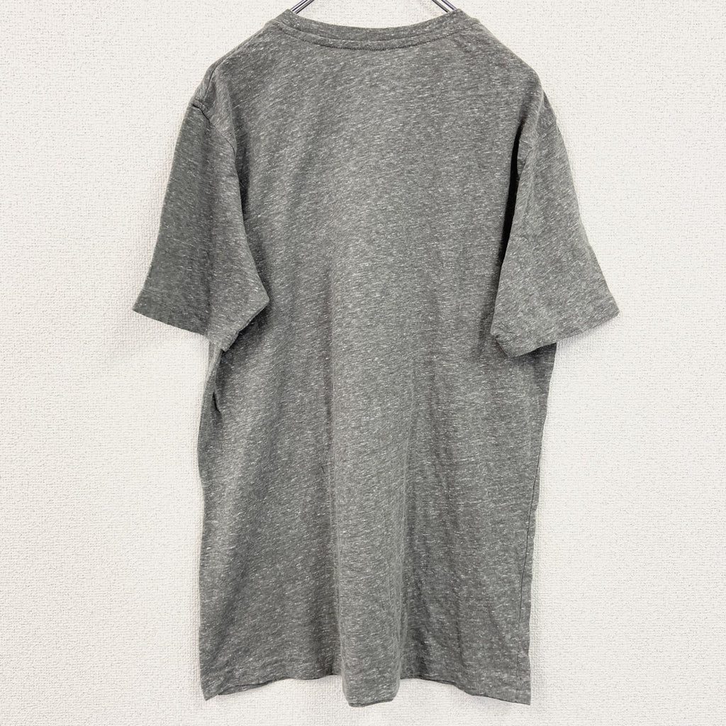 Champion　チャンピオン　半袖プリントTシャツ　3連プリント　クルーネック　現行　灰色　グレー　Lサイズ