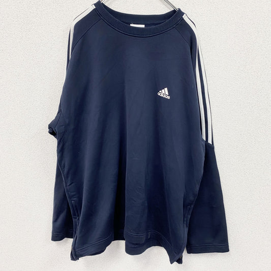 90s　adidas　アディダス　CLIMAWARM　スウェット/トレーナー　パフォーマンスロゴ　ヴィンテージ　紺　ネイビー　2XOサイズ
