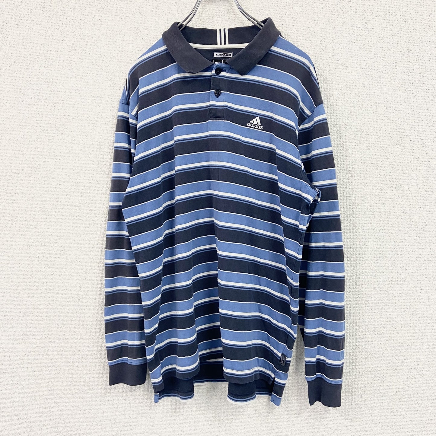 adidas　アディダス　ラガーシャツ　ボーダー柄　マルチカラー　XGサイズ