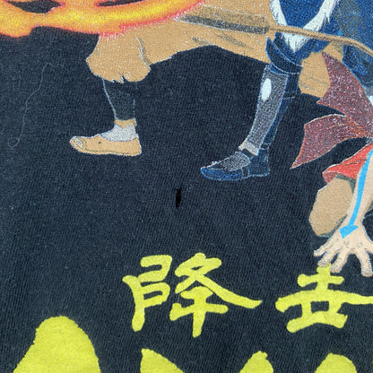 古着 used　アバター 伝説の少年アン　AVATAR　半袖アニメプリントTシャツ　レトロ　クルーネック　黒　ブラック　Mサイズ