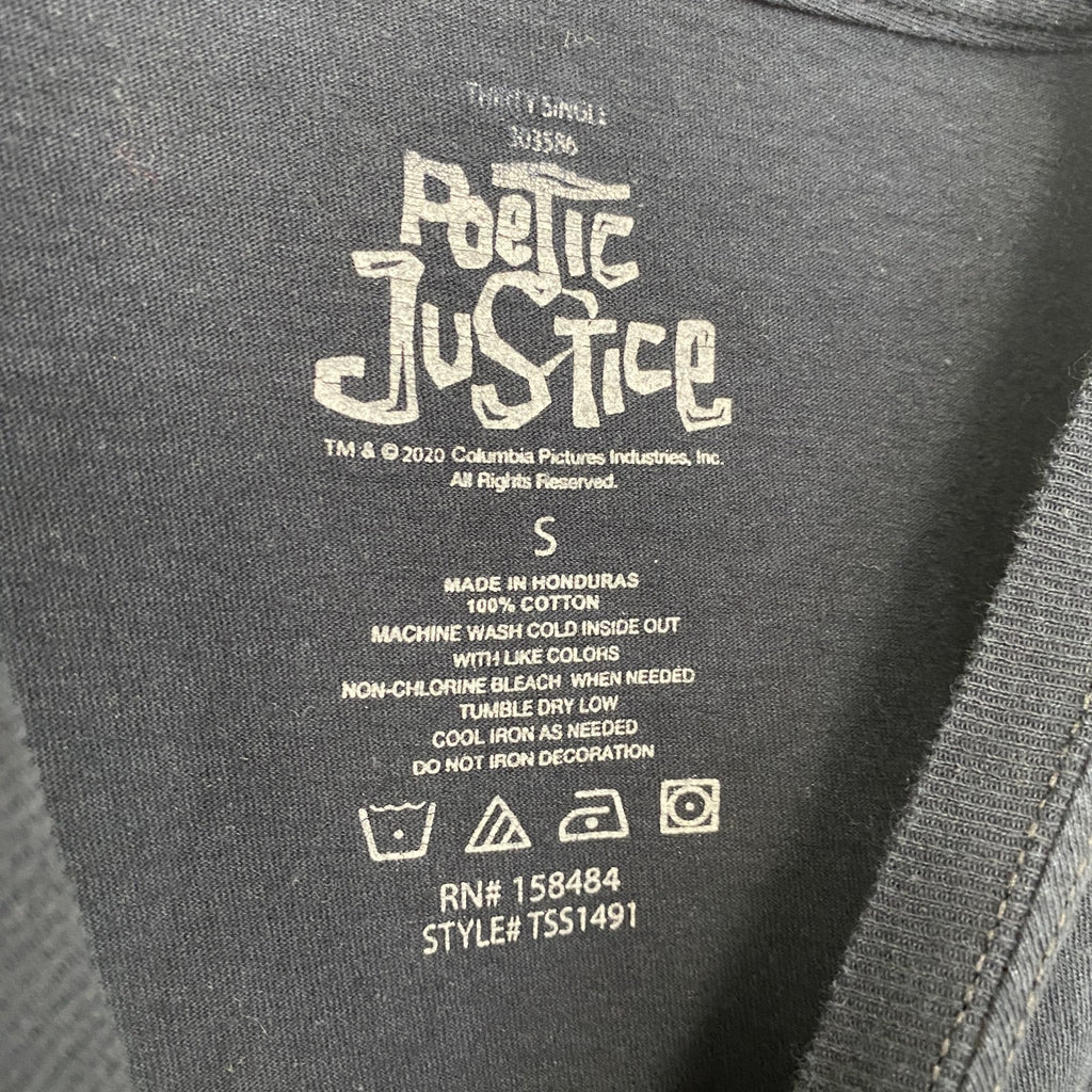 古着 used　POETIC JUSTICE　半袖フォトプリントムービーTシャツ　ラップT　映画　黒　ブラック　Sサイズ