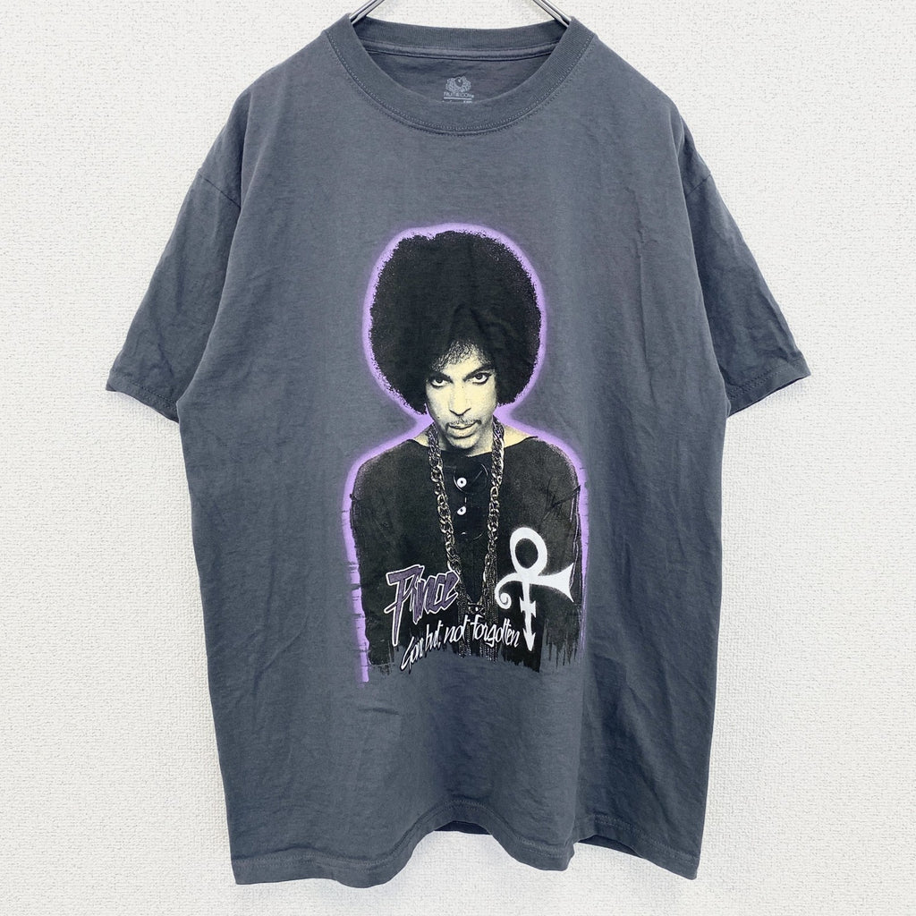 古着 used　フルーツオブザルーム　半袖フォトプリントTシャツ　ロックT　クルーネック　グレー　レトロデザイン　Lサイズ