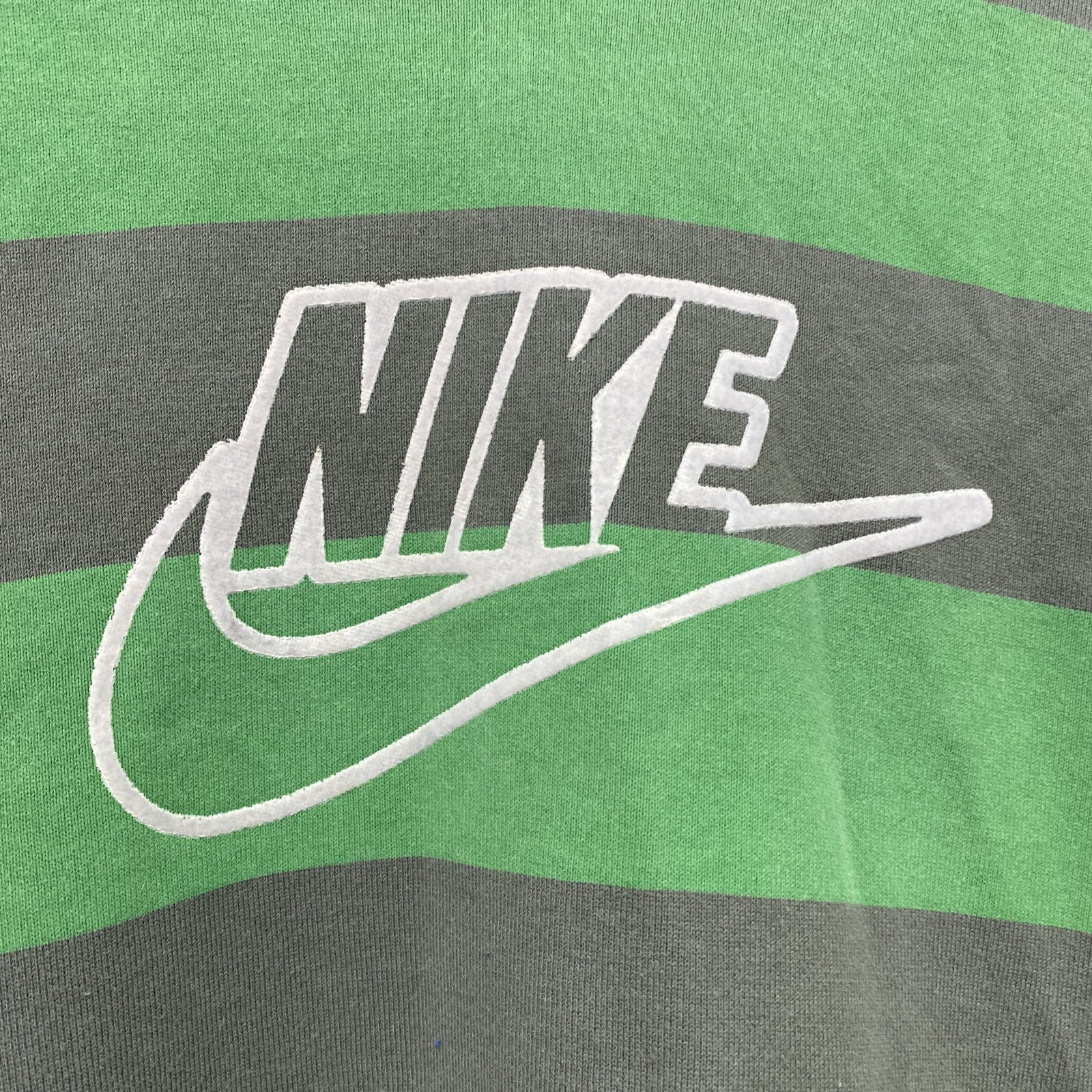 00s　NIKE　ナイキ　スウェットパーカー/フーディー　ヴィンテージ　ボーダー柄　緑　グリーン　灰色　グレー