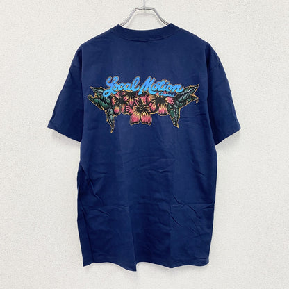 Local Motion　ローカルモーション　半袖プリントTシャツ　シングルステッチ　紺　ネイビー　Lサイズ
