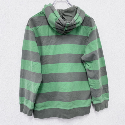 00s　NIKE　ナイキ　スウェットパーカー/フーディー　ヴィンテージ　ボーダー柄　緑　グリーン　灰色　グレー