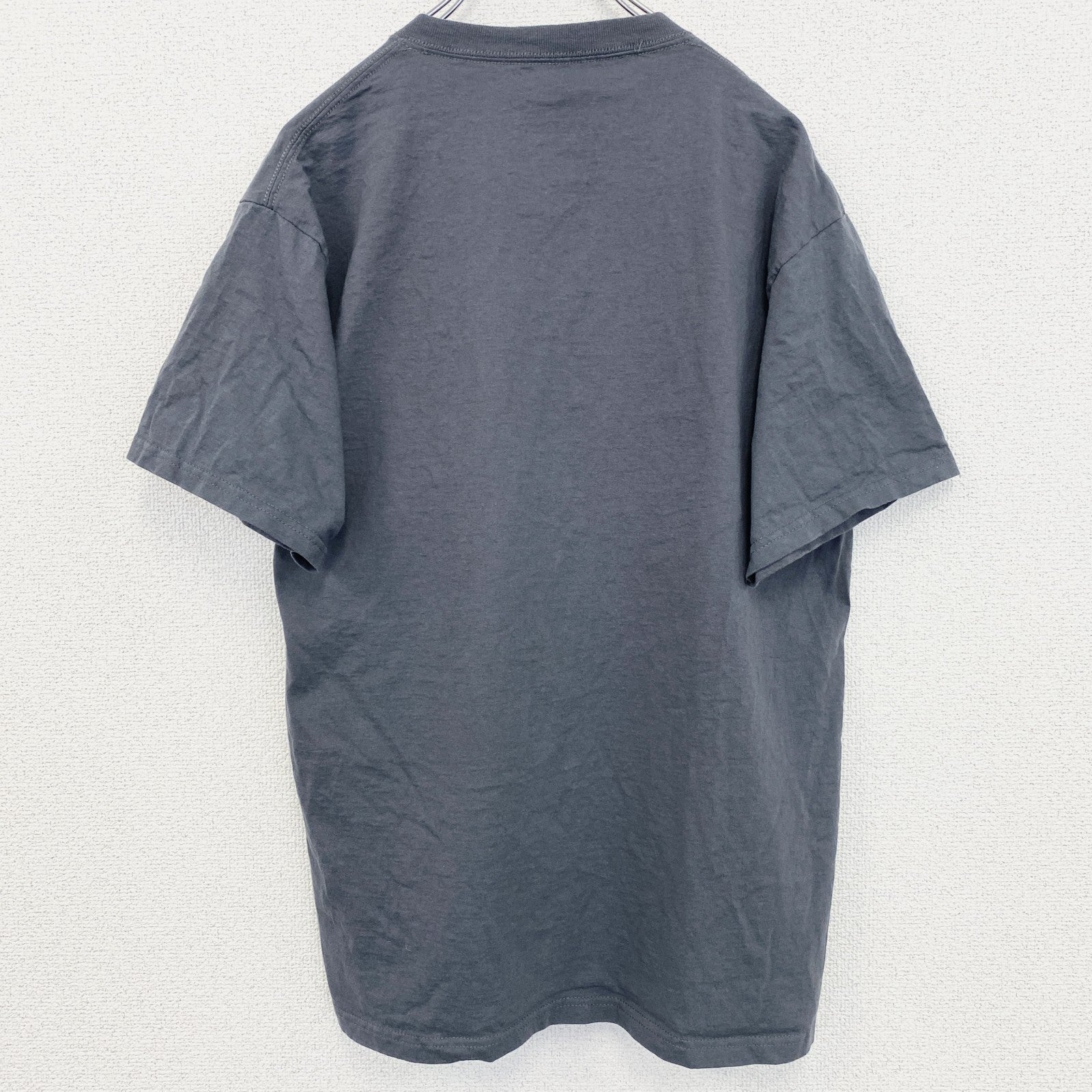 古着 used　フルーツオブザルーム　半袖フォトプリントTシャツ　ロックT　クルーネック　グレー　レトロデザイン　Lサイズ