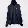 adidas　アディダス　トラックジャケット/ジャージ　トレフォイルロゴ　黒　ブラック　Lサイズ