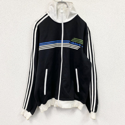 adidas　アディダス　トラックジャケット/ジャージ　トレフォイルロゴ　黒　ブラック　Lサイズ