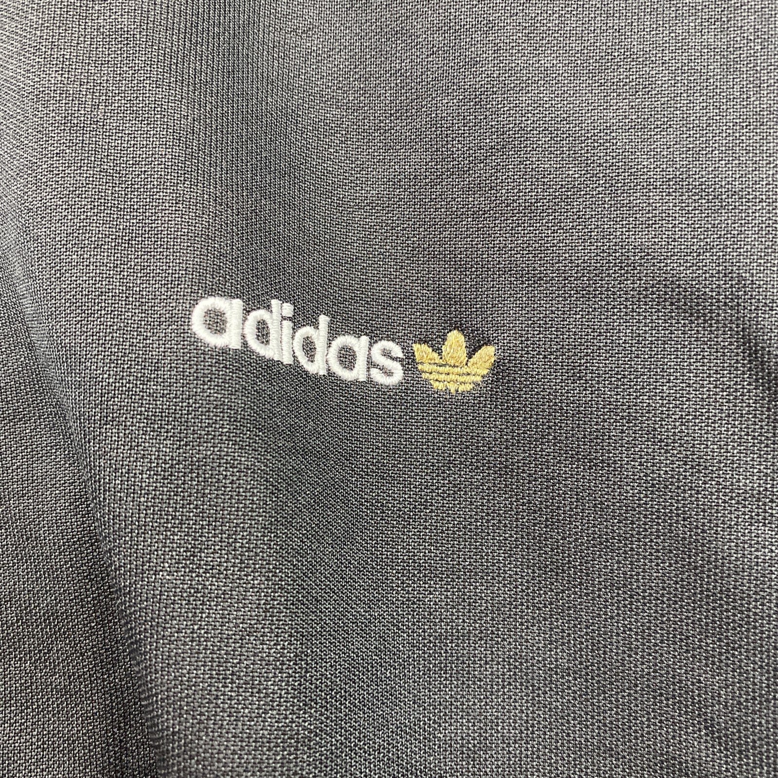 adidas　アディダス　トラックジャケット/ジャージ　トレフォイルロゴ　黒　ブラック　Lサイズ