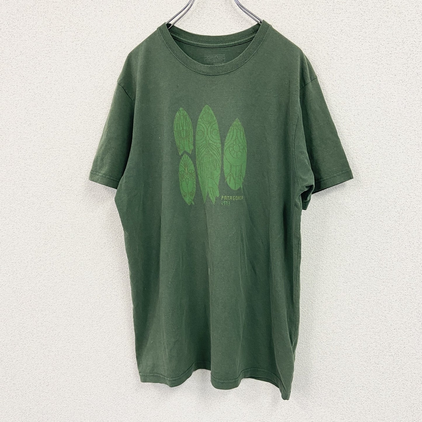 Patagonia　パタゴニア　半袖プリントTシャツ　緑　グリーン　Lサイズ