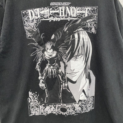 古着 used　デスノート　DEATH NOTE　半袖アニメプリントTシャツ　レトロ　クルーネック　黒　ブラック　Lサイズ　