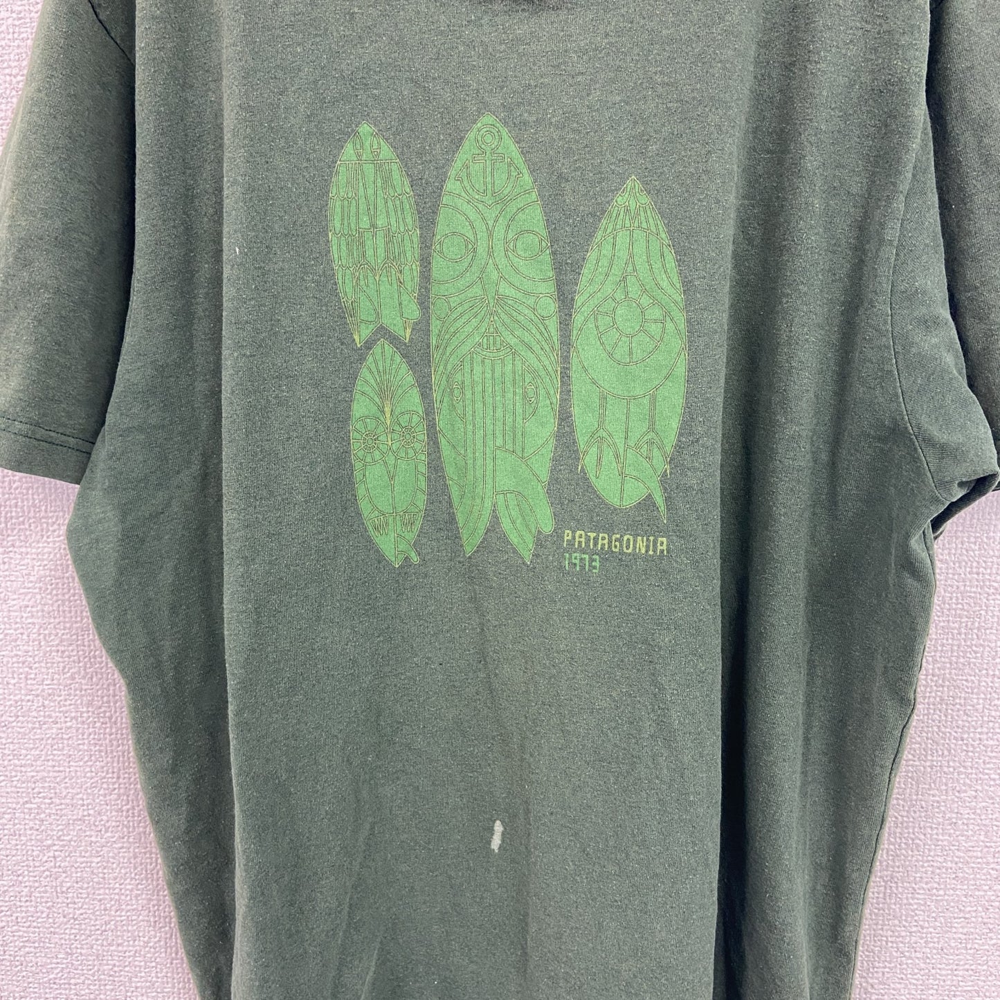 Patagonia　パタゴニア　半袖プリントTシャツ　緑　グリーン　Lサイズ