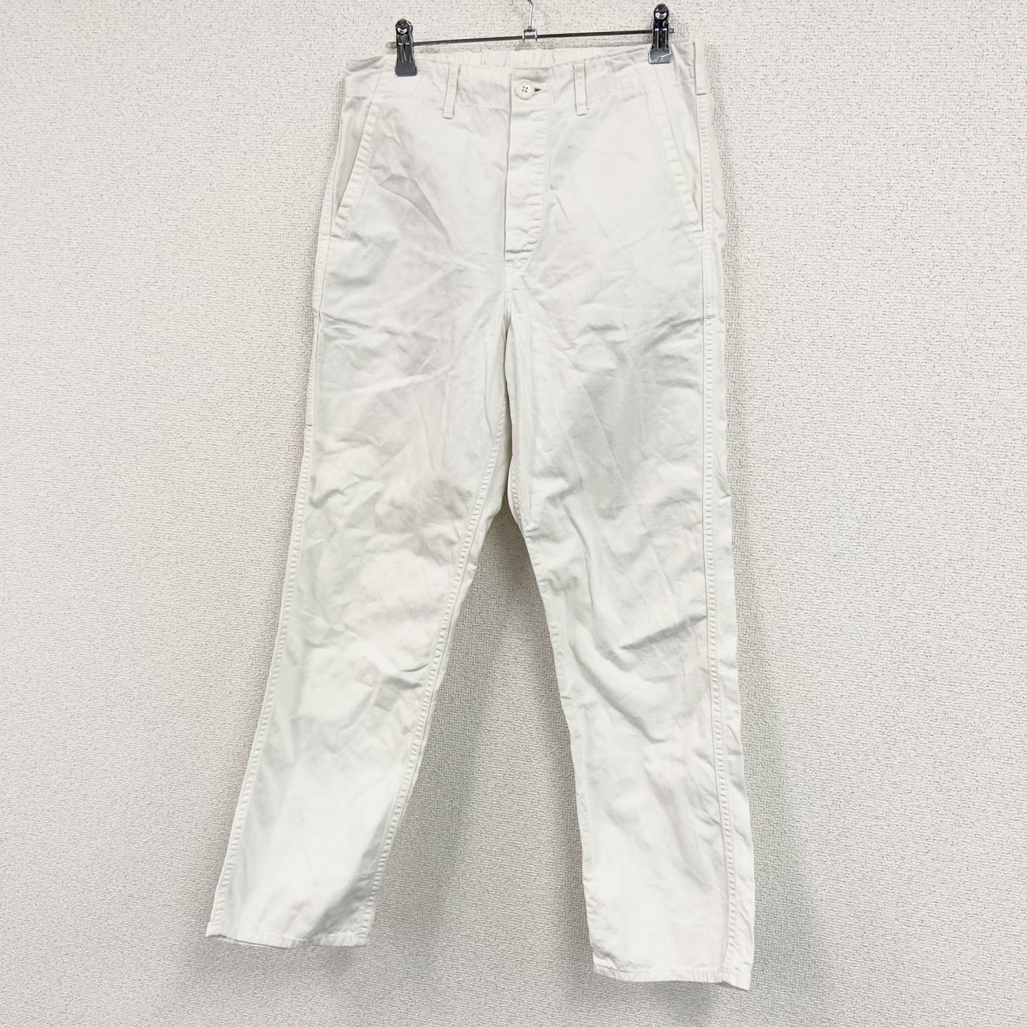 orSlow　オアスロウ　フレンチワークパンツ　ボタンフライ　白　ホワイト　1サイズ