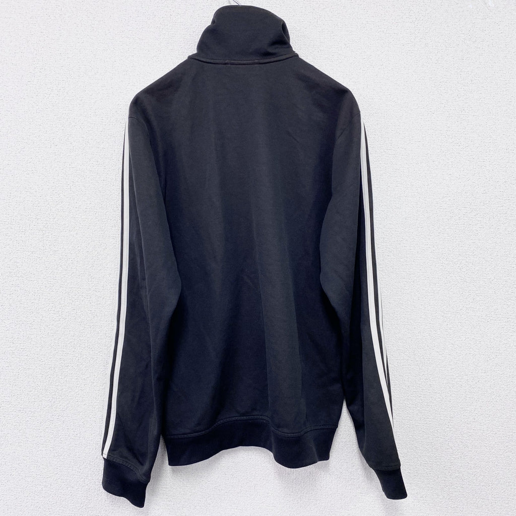 adidas　アディダス　トラックジャケット/ジャージ　トレフォイルロゴ　黒　ブラック　Lサイズ