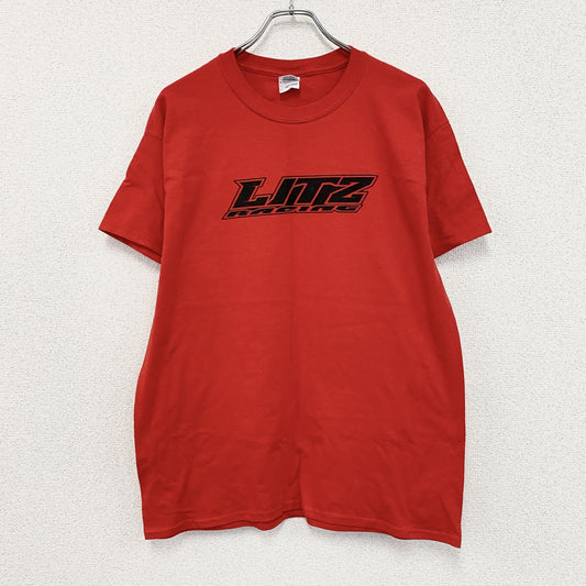 GILDAN　ギルダン　半袖プリントTシャツ　LITZ Racing　モータースポーツ　赤　レッド　Lサイズ