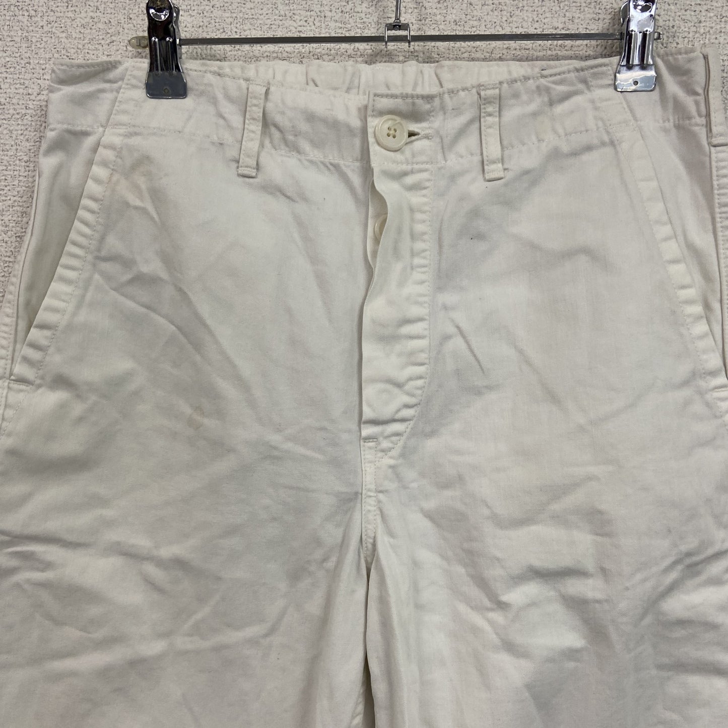 orSlow　オアスロウ　フレンチワークパンツ　ボタンフライ　白　ホワイト　1サイズ