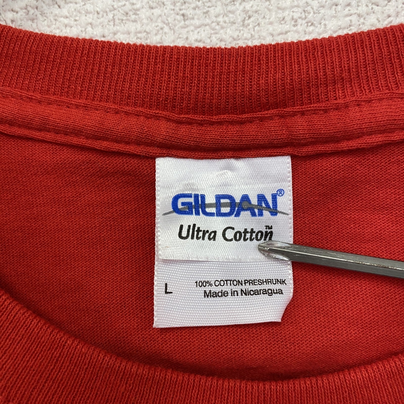 GILDAN　ギルダン　半袖プリントTシャツ　LITZ Racing　モータースポーツ　赤　レッド　Lサイズ