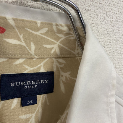 BURBERRY　バーバリー　半袖ハーフボタンシャツ　白　ホワイト　Mサイズ