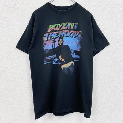 古着 used　ボーイズン・ザ・フッド　半袖ムービープリントTシャツ　映画　レトロデザイン　クルーネック　黒　ブラック　Mサイズ