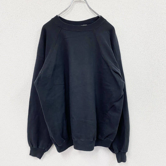 ～90s　Hanes SPORT　ヘインズスポーツ　スウェット/トレーナー　ラグランスリーブ　ヴィンテージ　ブラック　XLサイズ