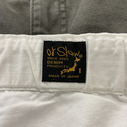 orSlow　オアスロウ　フレンチワークパンツ　ボタンフライ　白　ホワイト　1サイズ