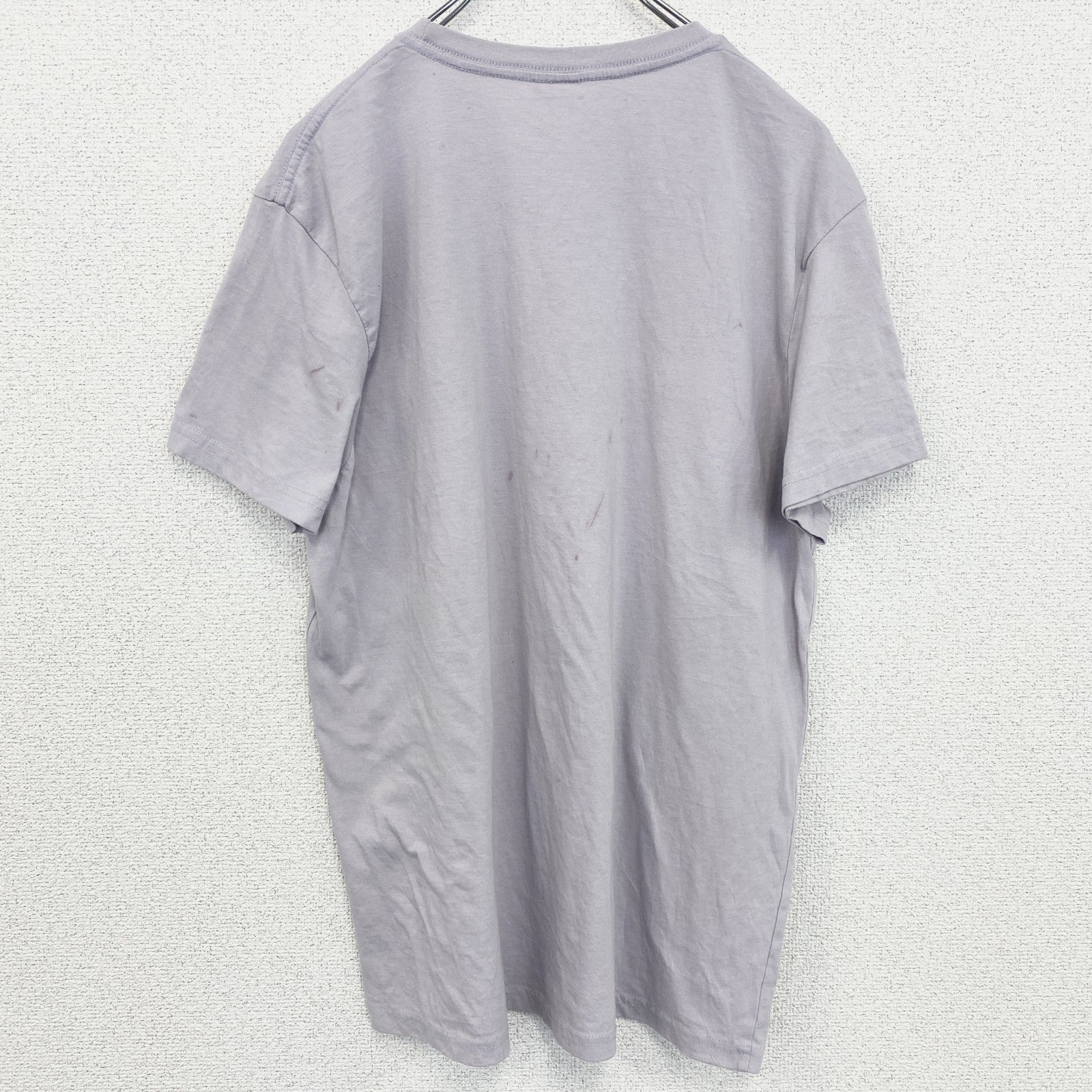 古着 used　STREETWEAR SOCIETY　半袖キャラクタープリントTシャツ　UNLIMITED　ライトピンク　Mサイズ