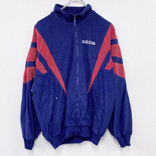90s　adidas　アディダス　ベロアトラックジャケット/ジャージ　ヴィンテージ　紺　ネイビー　Ｍサイズ　