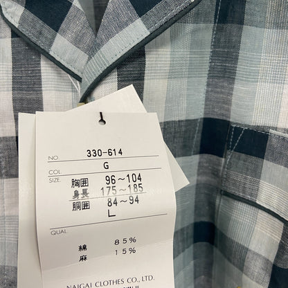 GIANNI VALENTINO　ジャンニ バレンティノ　半袖シャツ　チェック柄　マルチカラー　Lサイズ