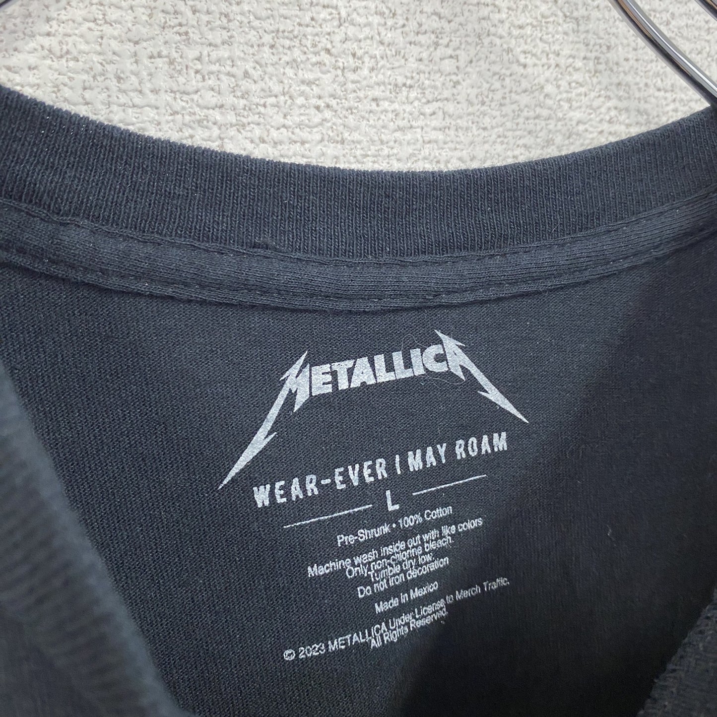 古着 used　METALLICA　メタリカ　半袖バンドプリントTシャツ　ロック　レトロ　クルーネック　黒　ブラック　Lサイズ