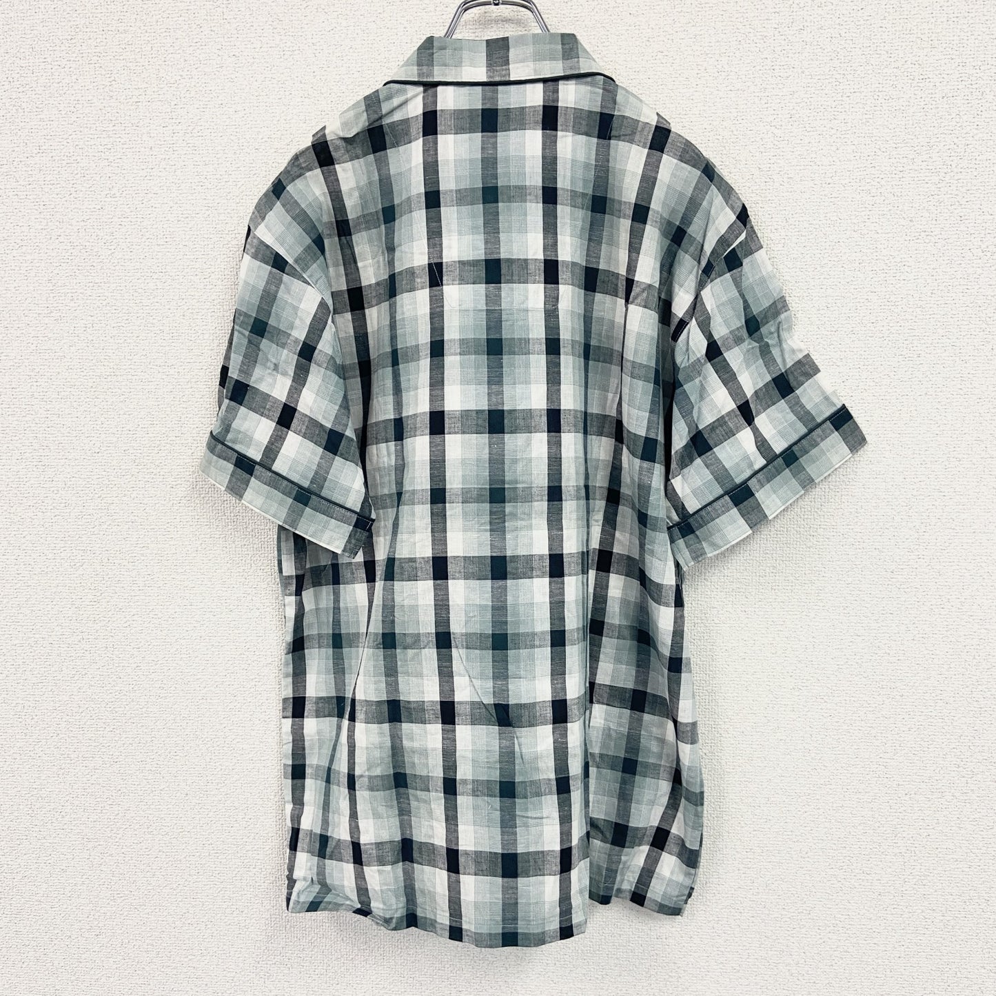 GIANNI VALENTINO　ジャンニ バレンティノ　半袖シャツ　チェック柄　マルチカラー　Lサイズ