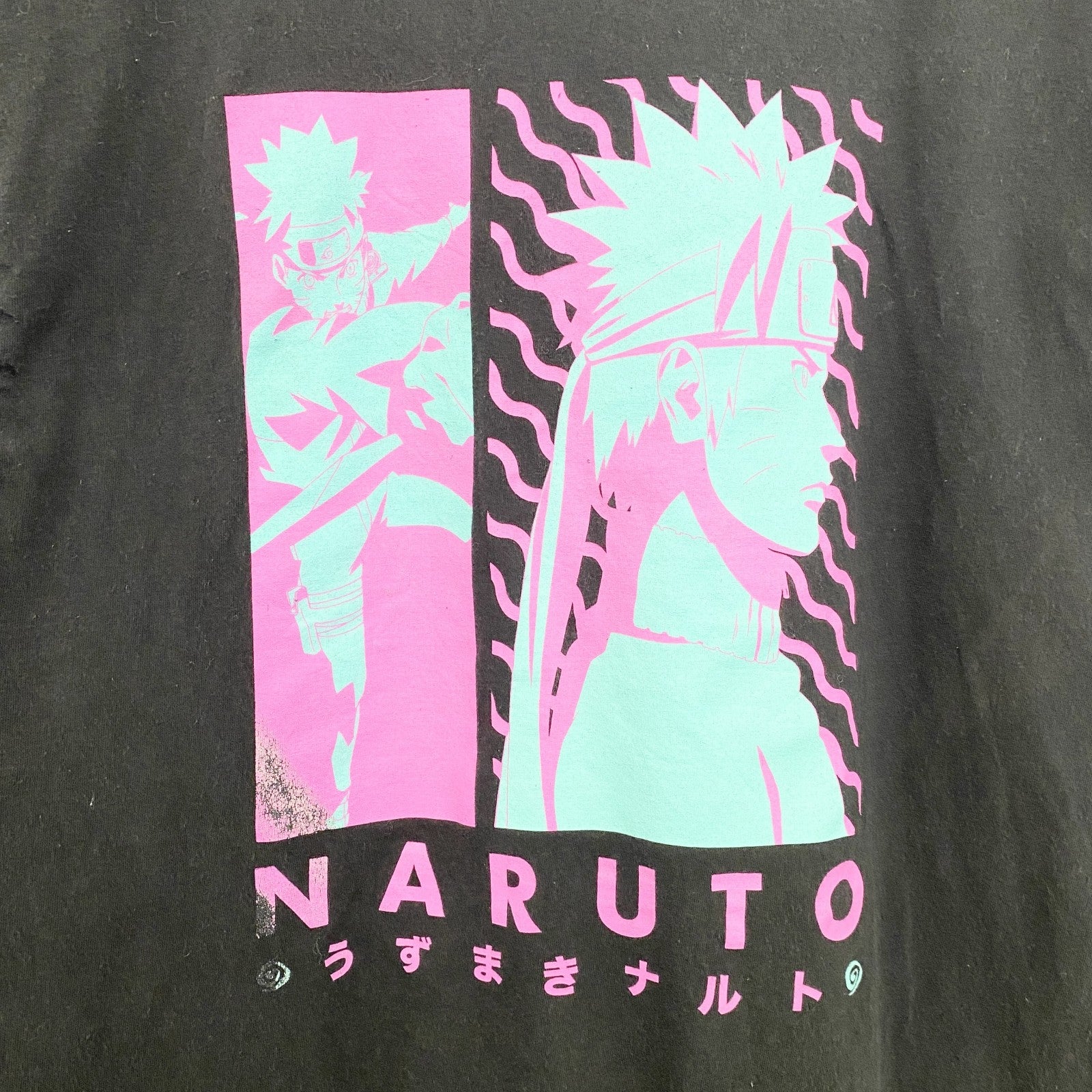 古着 used　00s　NARUTO　うずまきナルト疾風伝　メキシコ製　半袖アニメキャラプリントTシャツ　ヴィンテージ　Mサイズ