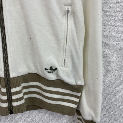 00s　adidas　アディダス　トラックジャケット/ジャージ　トレフォイルロゴ　ヴィンテージ　ホワイトー　Lサイズ