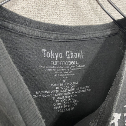古着 used　東京喰種　トーキョーグール　半袖アニメプリントTシャツ　レトロデザイン　クルーネック　黒　ブラック　XLサイズ